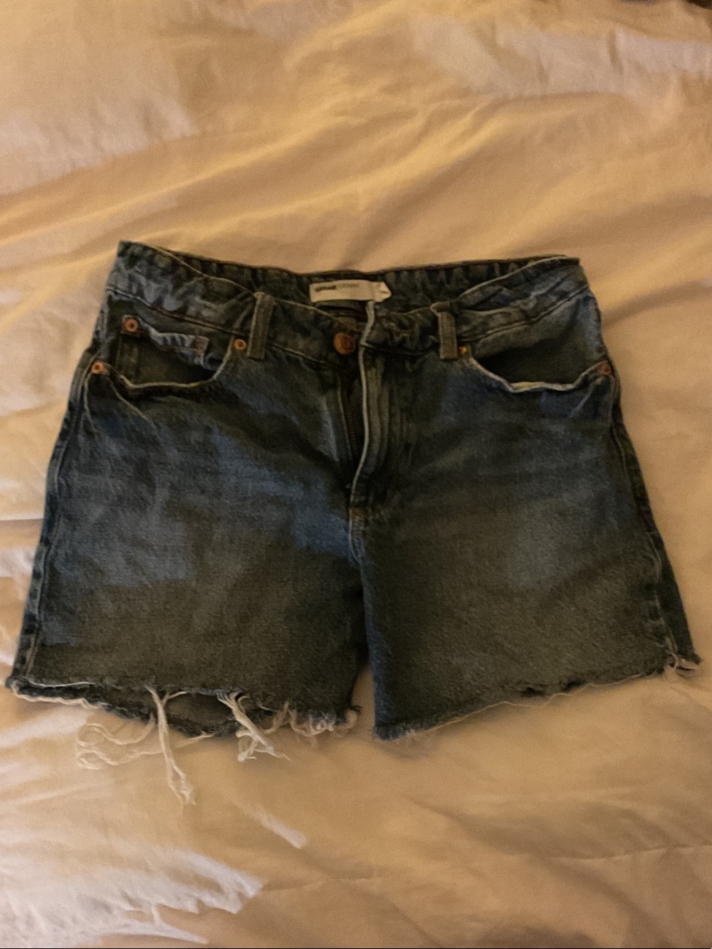 Dark Wash Garage Denim Shorts
